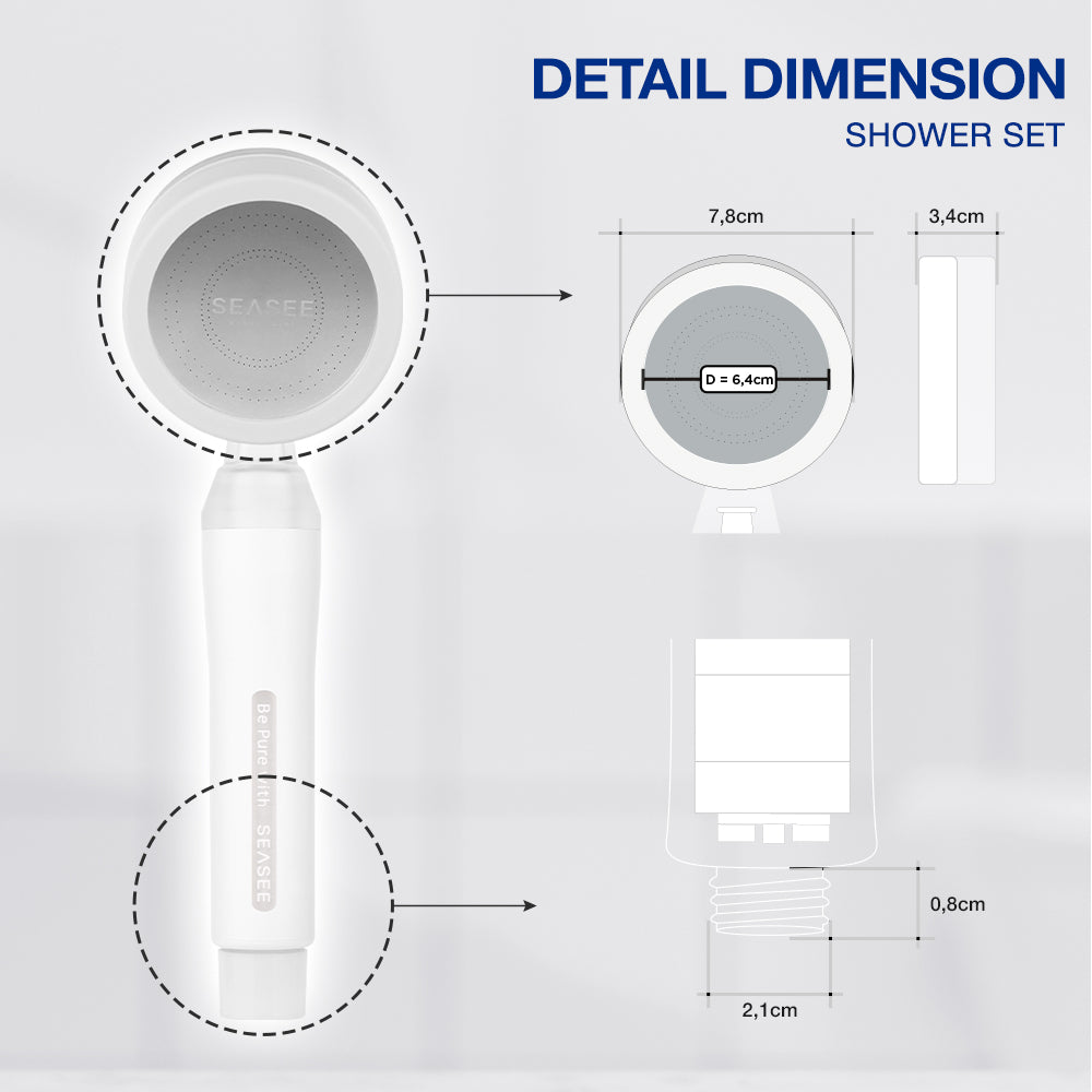 SEASEE Premium Shower Filter Kit - Bright White - product detail image 5