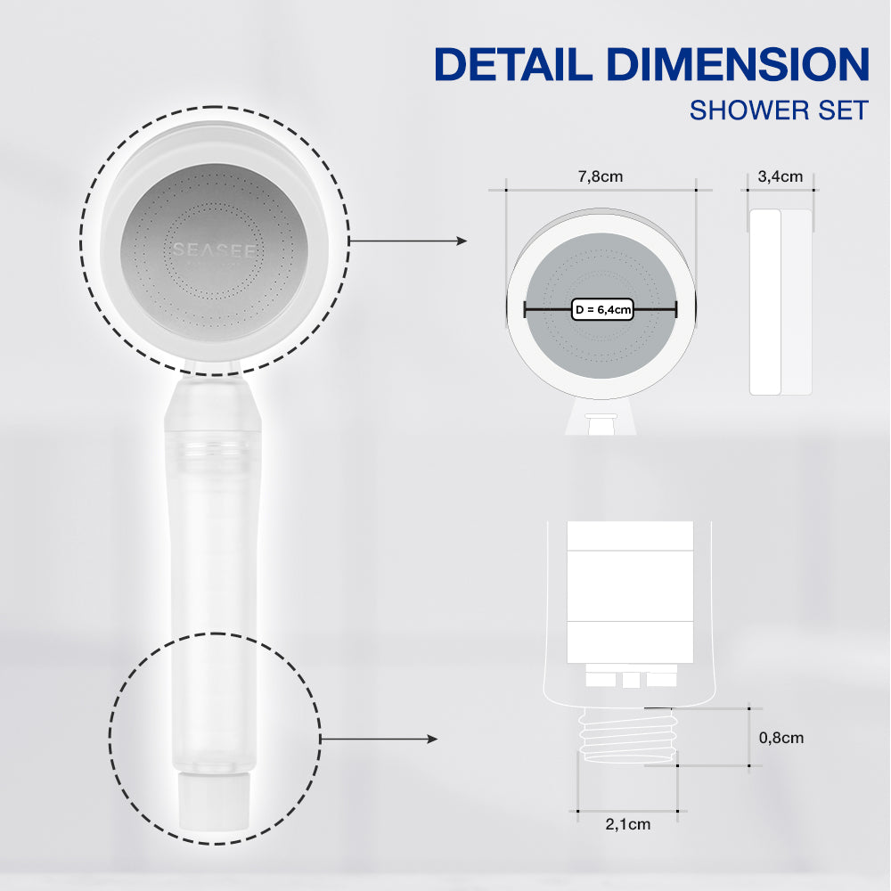 SEASEE Premium Shower Filter Kit - Opaq Misty - product detail image 5